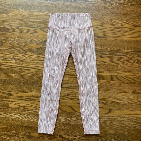 Lululemon Wunder Under High Rise 7/8 leggings Arrow jacquard size 6 tights - Picture 1 of 11